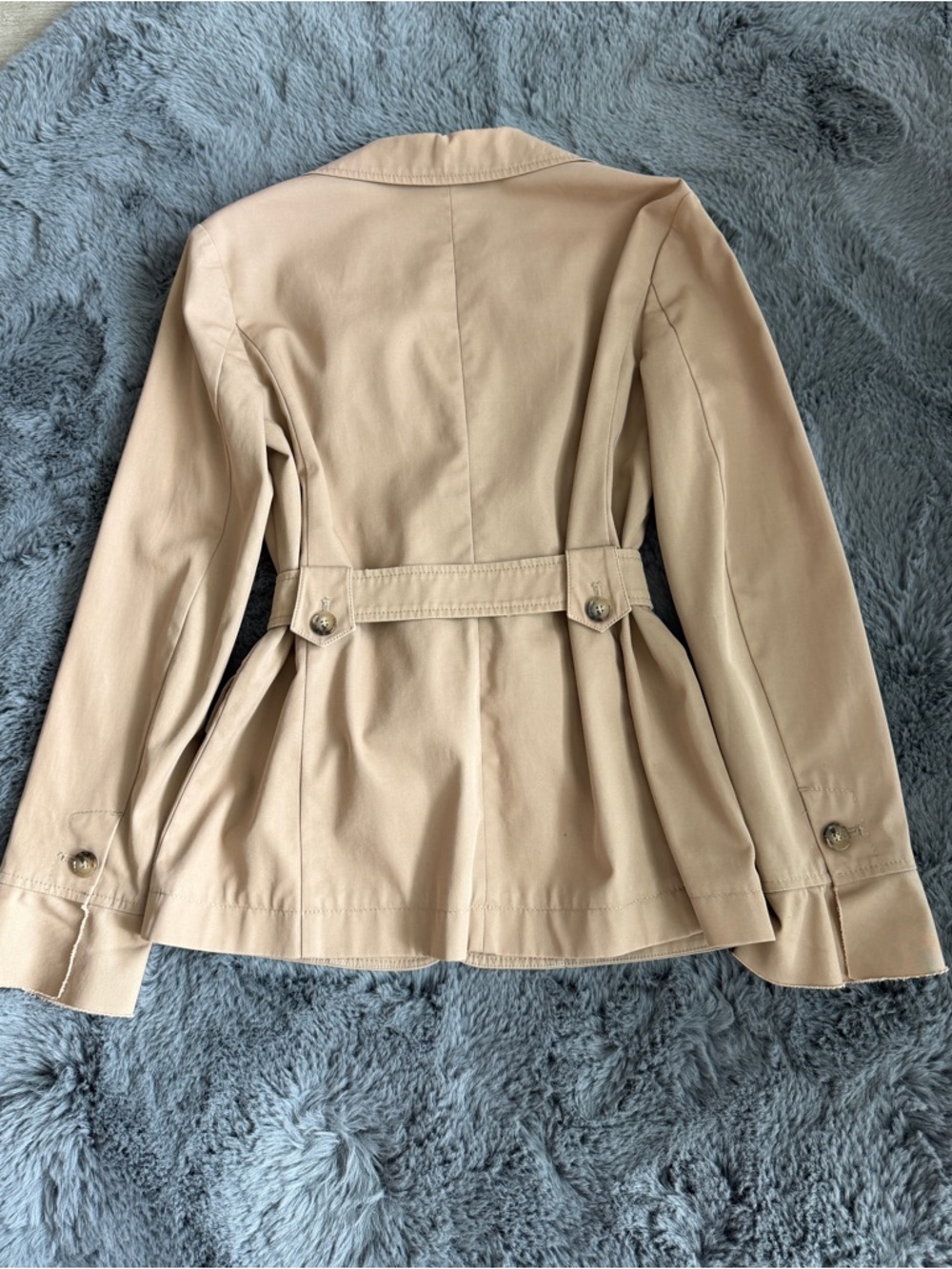 Marc Cain Cotton Beige Women's Belted Trench Jacket - Picture 2 of 6
